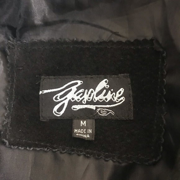 Gasoline Suede Leather jacket size M Black - Picture 2 of 2
